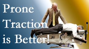 Pflugerville spinal traction applied lying face down – prone – is best according to the latest research. Visit Pflugerville Wellness Center.