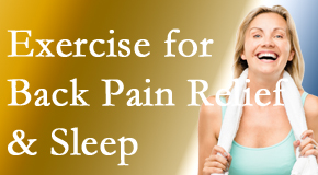 Pflugerville Wellness Center shares recent research about the benefit of exercise for back pain relief and sleep. 