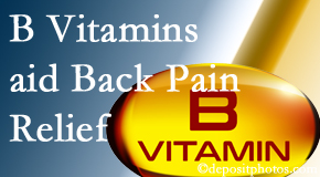 Pflugerville Wellness Center may include B vitamins in the Pflugerville chiropractic treatment plan of back pain sufferers. 