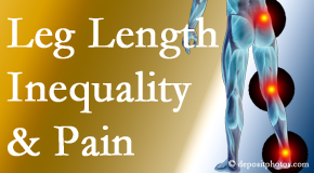Pflugerville Wellness Center tests for leg length inequality as it is related to back, hip and knee pain issues.