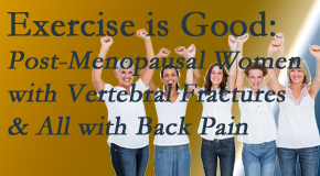 Pflugerville Wellness Center promotes simple yet enjoyable exercises for post-menopausal women with vertebral fractures and back pain sufferers. 