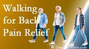 Pflugerville Wellness Center often recommends walking for Pflugerville back pain sufferers.