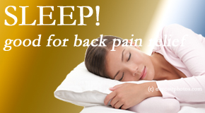 Pflugerville Wellness Center presents research that says good sleep helps keep back pain at bay. 