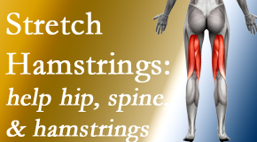 Pflugerville Wellness Center encourages back pain patients to stretch hamstrings for length, range of motion and flexibility to support the spine.