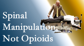 Chiropractic spinal manipulation at Pflugerville Wellness Center is worthwhile over opioids for back pain control.