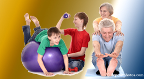 Pflugerville exercise image of young and older people as part of chiropractic plan
