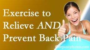 Pflugerville Wellness Center urges Pflugerville back pain patients to exercise to prevent back pain and get relief from back pain. 