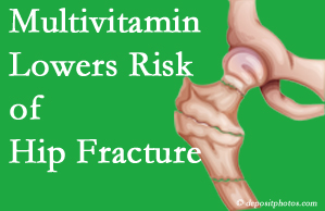 Pflugerville hip fracture risk is decreased by multivitamin supplementation. 