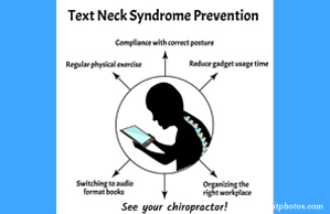 Pflugerville Wellness Center presents a prevention plan for text neck syndrome: better posture, frequent breaks, manipulation.